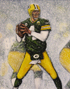 When He Was A Packer -- Sports Painting