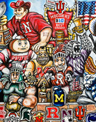 Big 10 Trophy Party -- Sports Painting