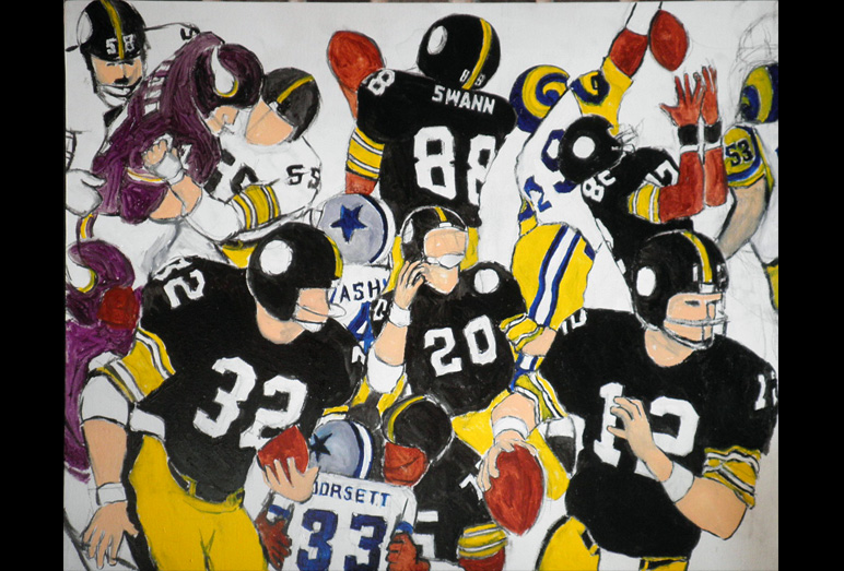 Thomas Jordan Gallery Painting -- Steelers Panel 1