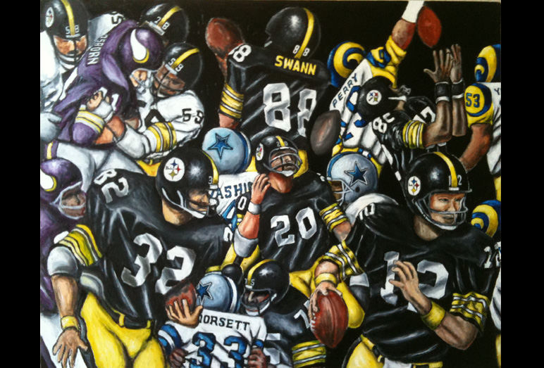 Thomas Jordan Gallery Painting -- Steelers Panel 1