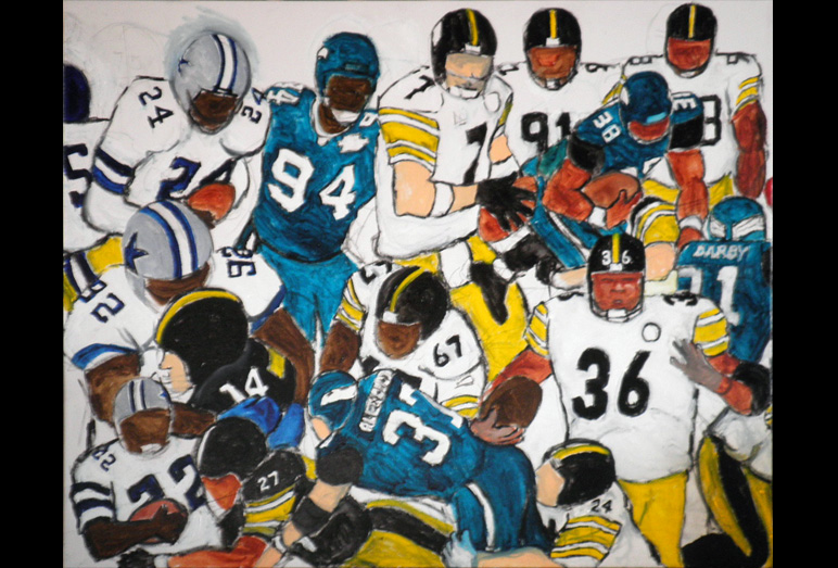 Thomas Jordan Gallery Painting -- Steelers Panel 2
