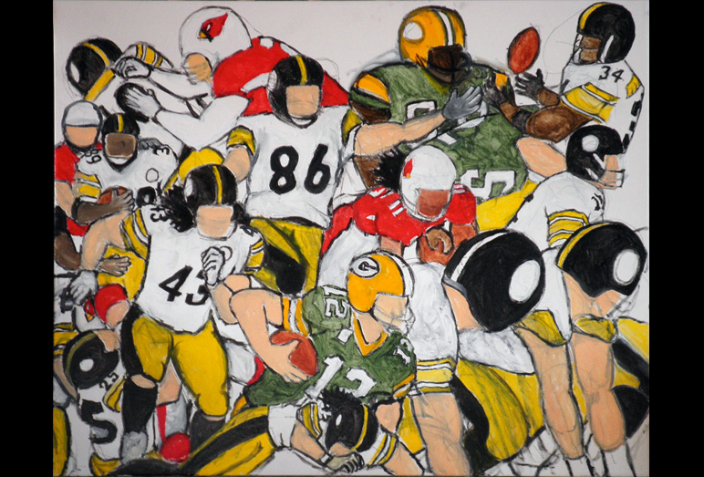 Thomas Jordan Gallery Painting -- Steelers Panel 3
