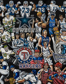 Dallas Tribute -- Sports Painting