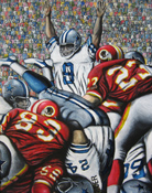 Cowboys And Indians -- Sports Painting