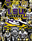 Louisiana State Tigers Tribute -- Sports Painting