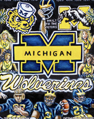 Michigan Wolverines NCAA Tribute -- Sports Painting