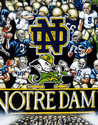 Notre Dame Tribute -- Sports Painting