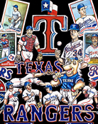 Texas Rangers Tribute -- Sports Painting