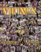 Vikings Tribute -- Sports Painting